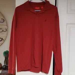 Izod medium weight collared long sleeve